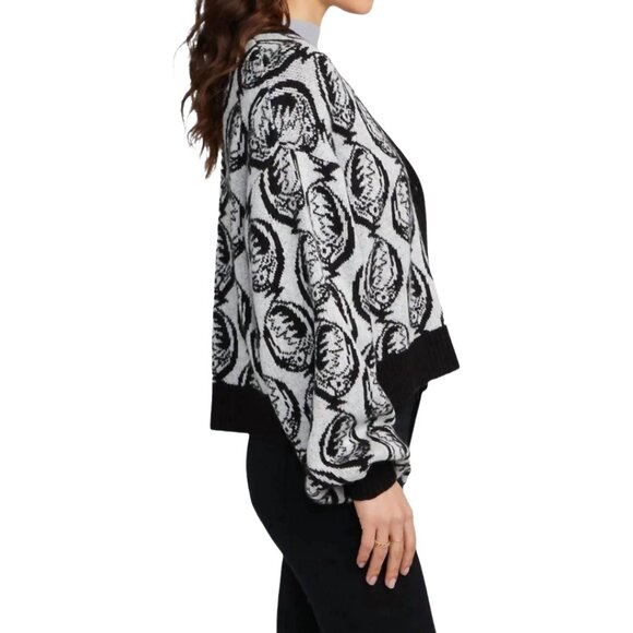 Grateful Dead Steal Your Face Cardigan — Chaser Oversized Black White L NWT - Picture 4 of 15